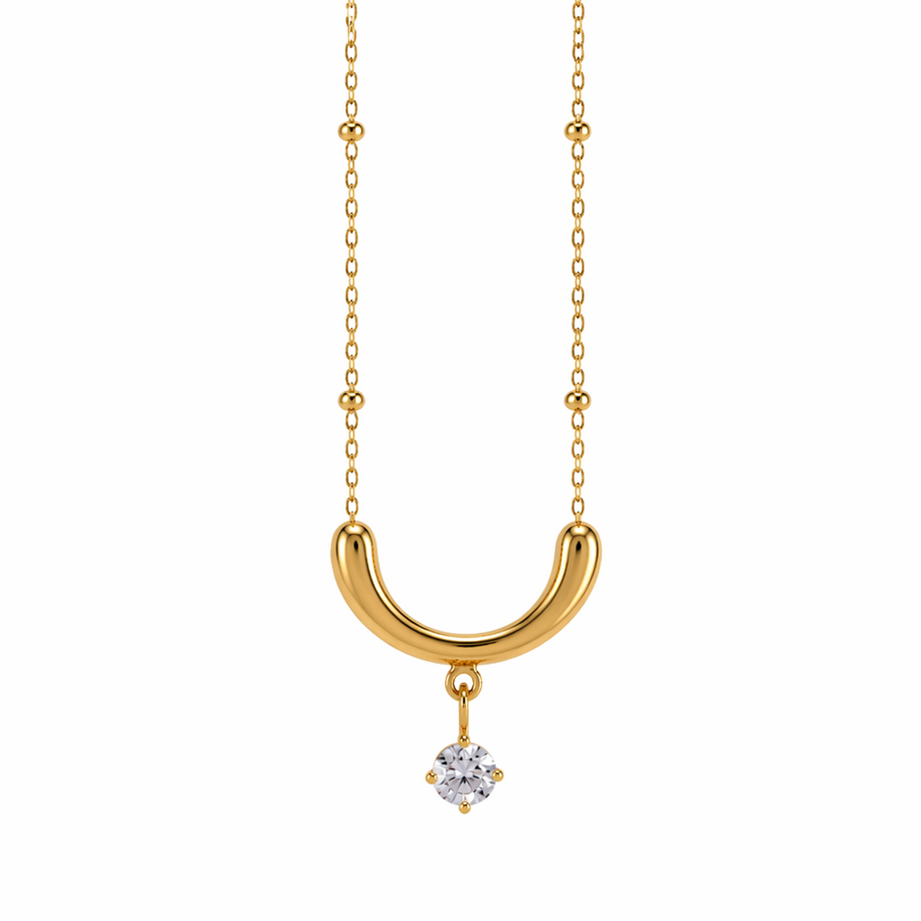 Luna Drop Necklace- 18k Gold plated