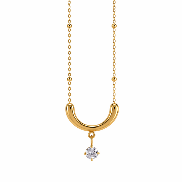 Luna Drop Necklace- 18k Gold plated