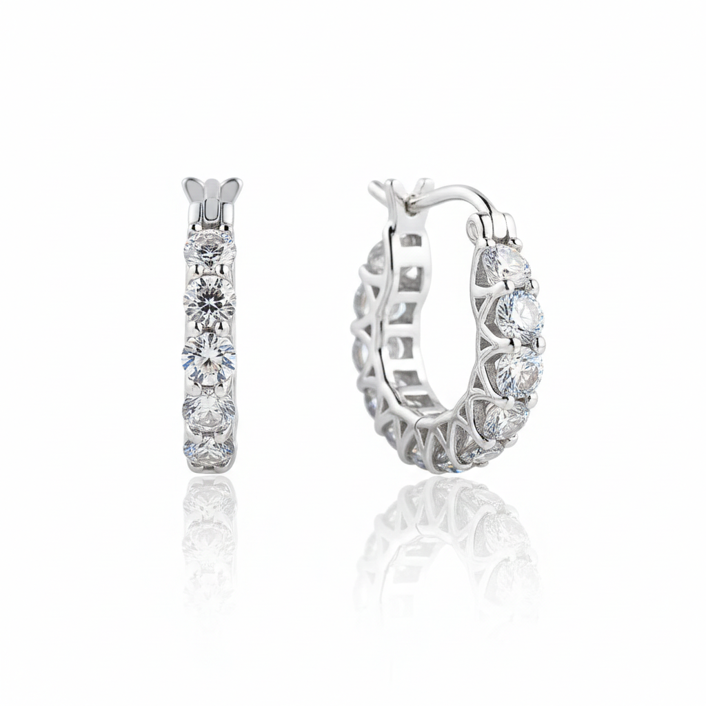 Clara Silver Hoops: Anti-Tarnish Silver Plated