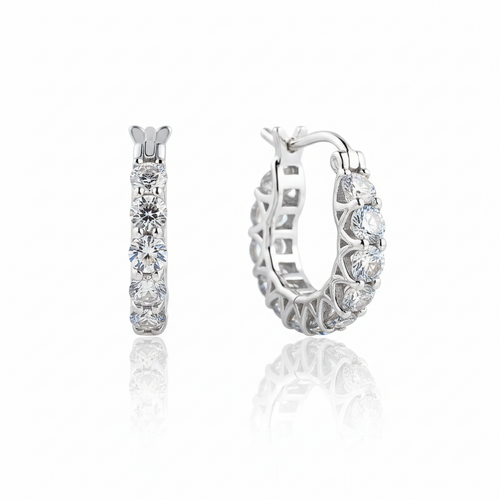 Clara Silver Hoops: Anti-Tarnish Silver Plated