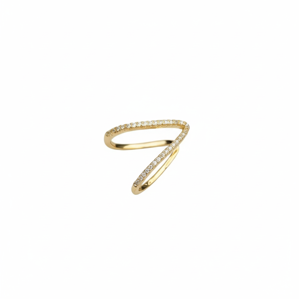 V Ring: 18k Gold Plated