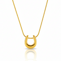 The Golden Arc Pendant Necklace:  Anti-tarnish gold plated.