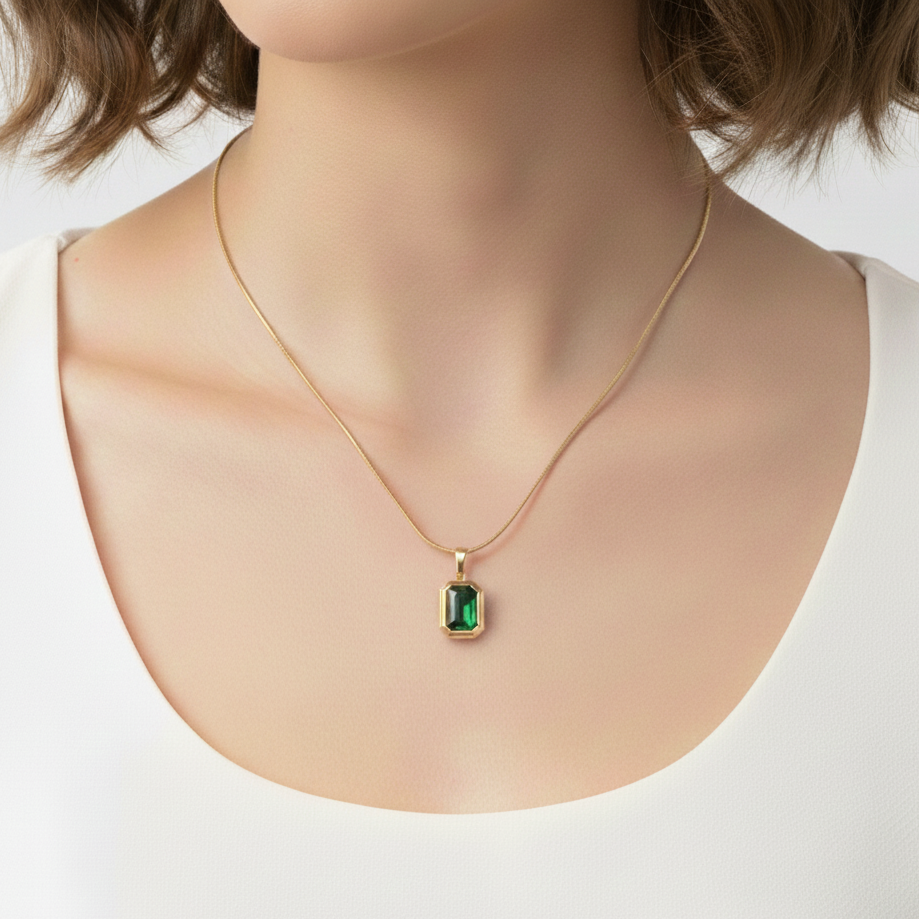 Green Emerald 2.0: Anti-tarnish gold plated