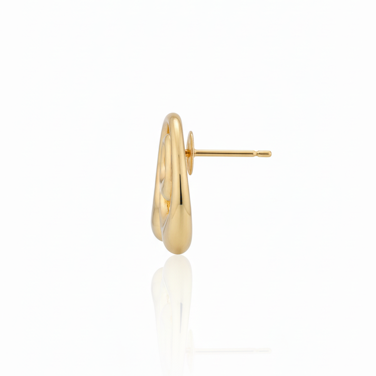 Swirl Earrings: Anti-Tarnish Gold Plated