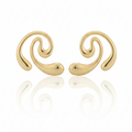 Swirl Earrings: Anti-Tarnish Gold Plated