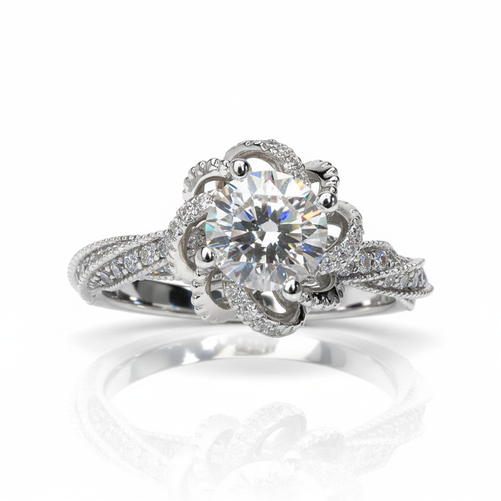 Silver Iced Ring: Anti-Tarnish Silver Plated