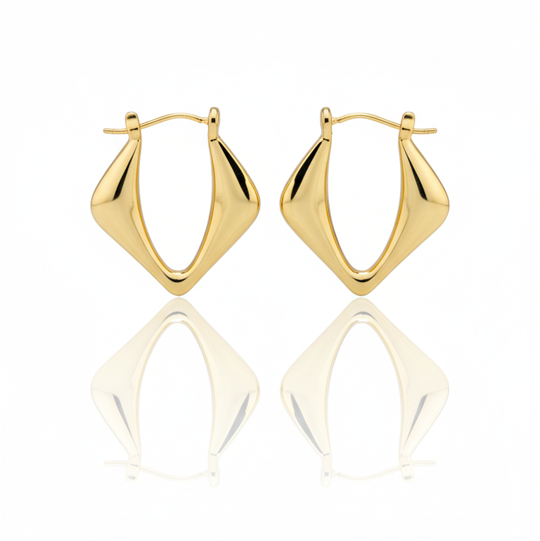 Sleek Hoops: Anti-Tarnish Gold Plated