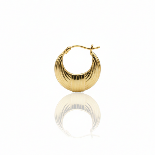 Crescent Hoops:  Anti-Tarnish Gold Plated