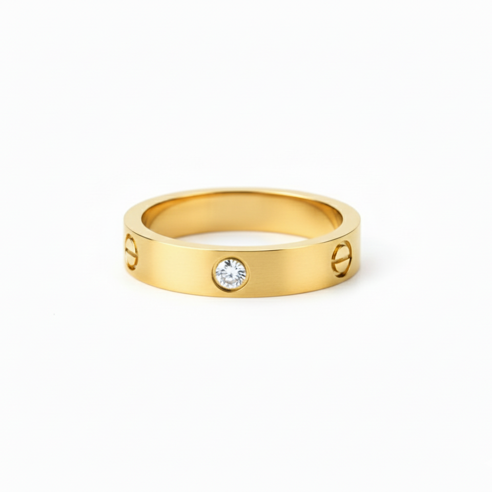 Band ring: Anti-tarnish gold plated