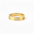 Band ring: Anti-tarnish gold plated