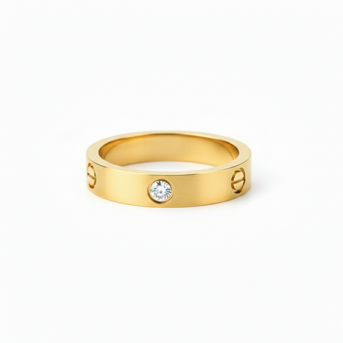 Band ring: Anti-tarnish gold plated