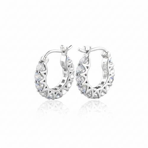 Clara Silver Hoops: Anti-Tarnish Silver Plated