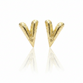 Bold Heart Earrings:  Anti-Tarnish Gold Plated