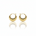 Crescent Hoops:  Anti-Tarnish Gold Plated