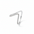 V Ring: Anti-Tarnish Silver Plated