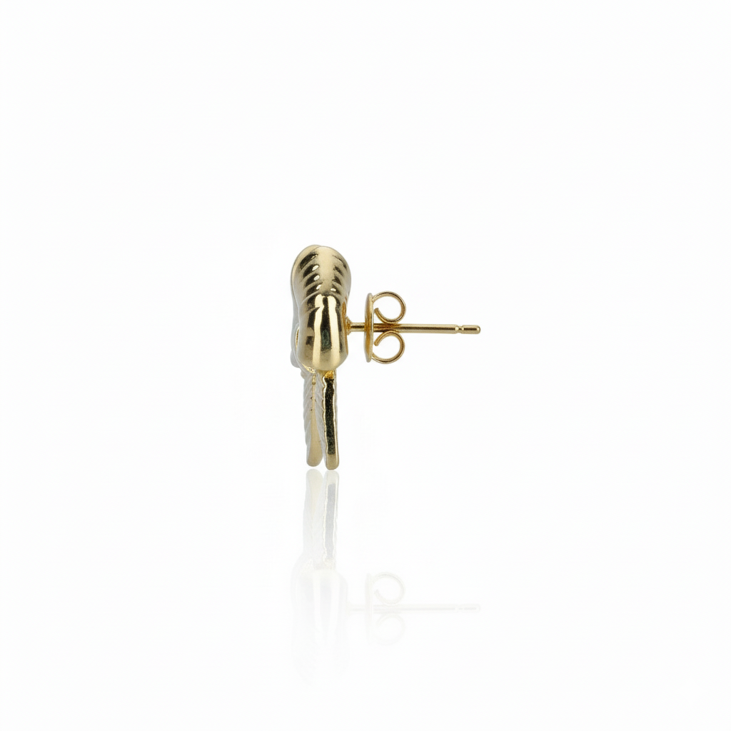 Striped Bow Earrings: Anti-Tarnish Gold Plated