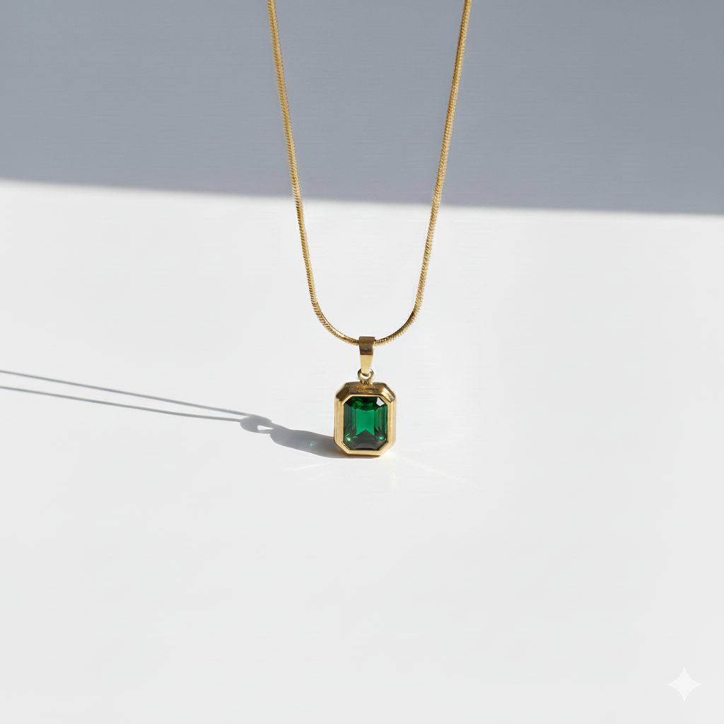 Green Emerald 2.0: Anti-tarnish gold plated