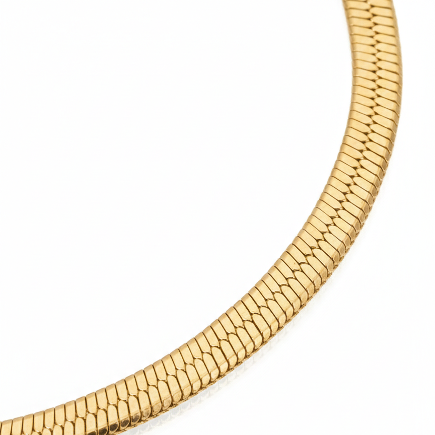 Snake Chain Bracelet: Anti-Tarnish Gold Plated