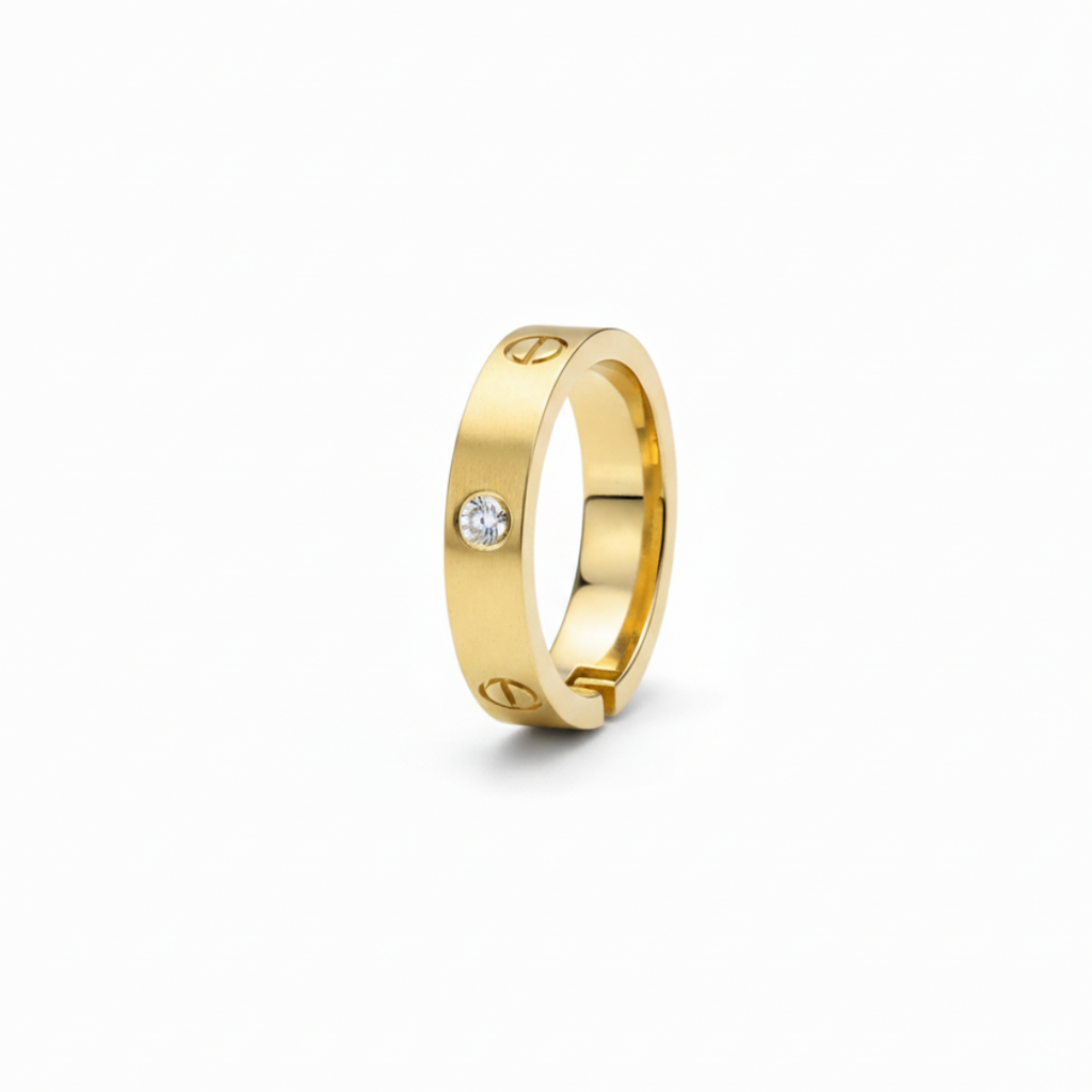 Band ring: Anti-tarnish gold plated